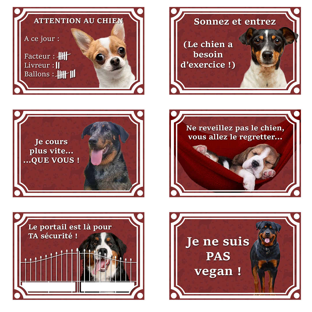 plaques chiens